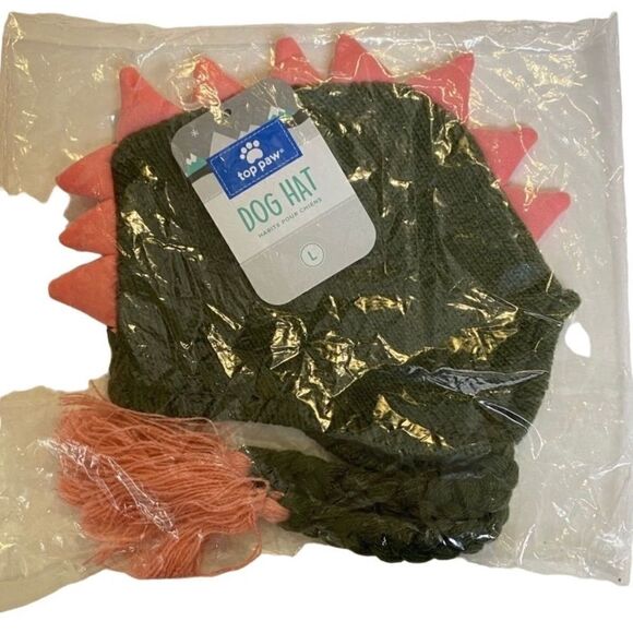 Top Paw NWT Large Pink/Green Dino Hat - Picture 1 of 3